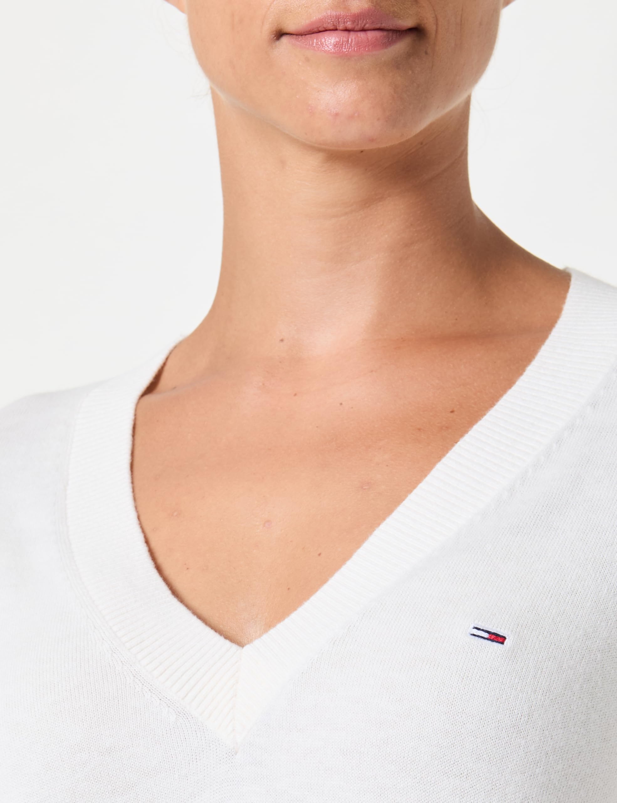 Tommy Jeans Pull Femme Essential avec Col en V