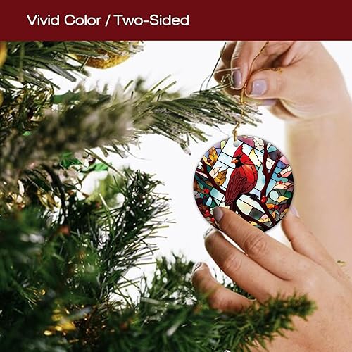 Miniatura 3 de Regalos cardinales para mujeres, adornos de Navidad cardenales rojos para árbol de Navidad, cerámica