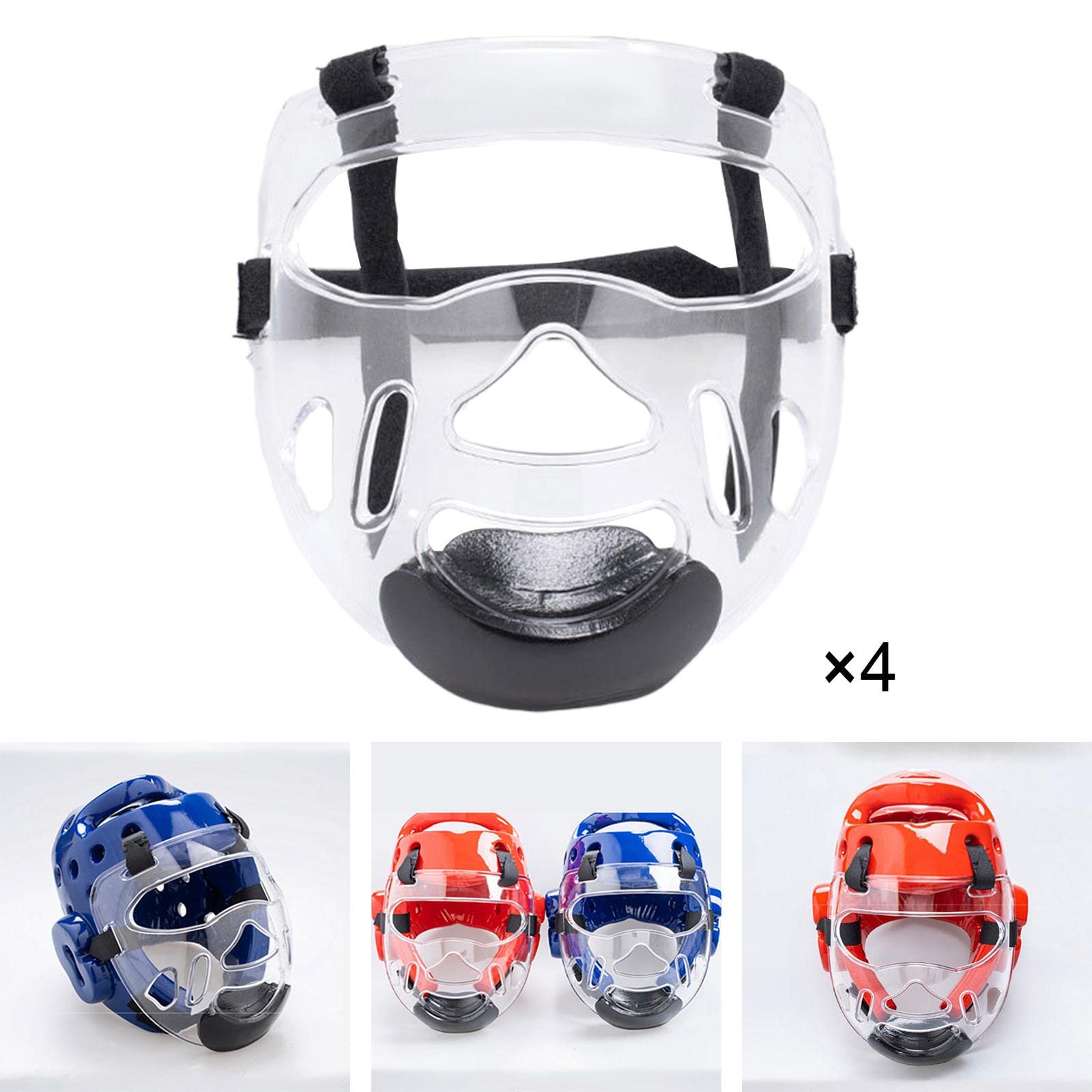 Protector Facial Transparente para Taekwondo, Cubierta de Protección Desmontable Gruesa, Equipo para La Cabeza para Boxeo