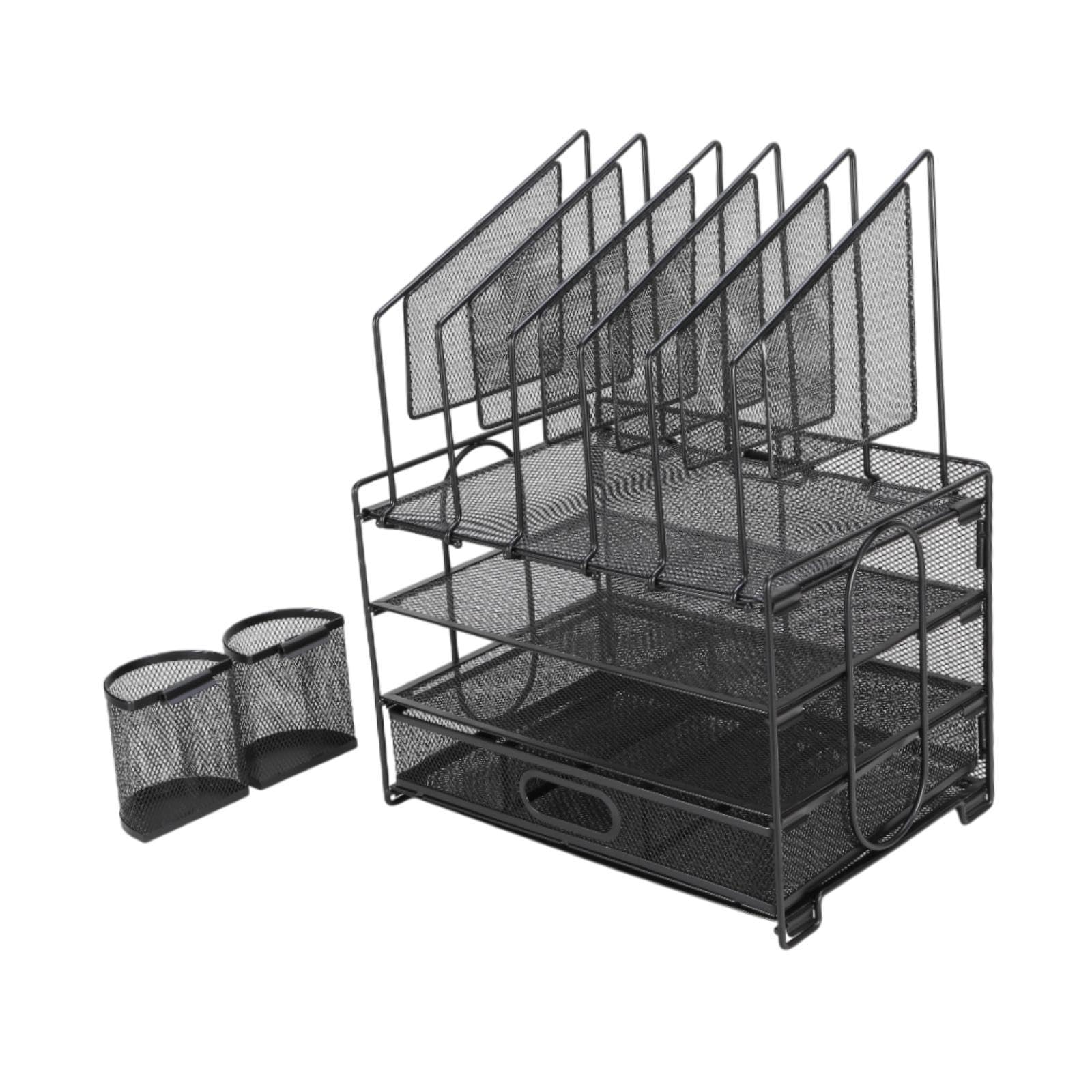Organizzatore da Scrivania Sturdy Workspace Organizzatore di File da Scrivania in Mesh Elegante Mesh
