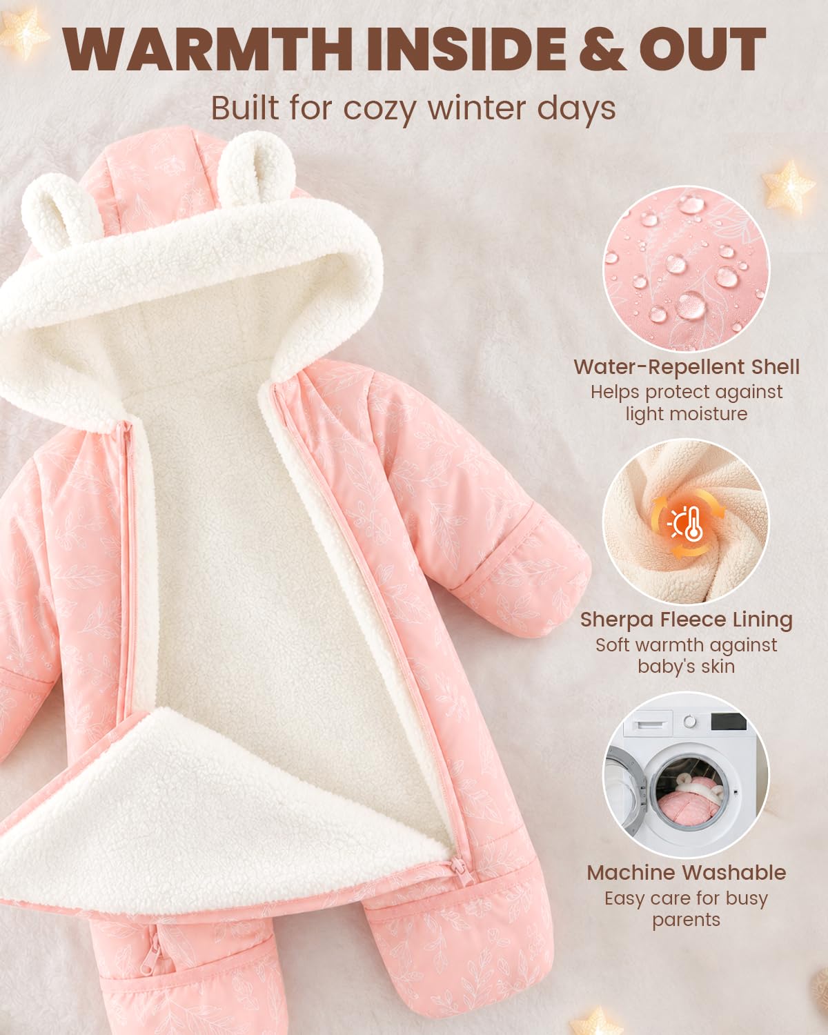 WYTbaby Traje de nieve de invierno para bebé
