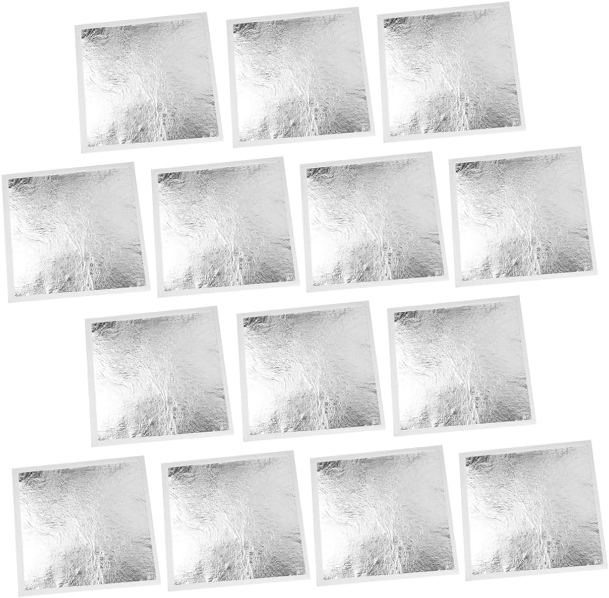 TOPPERFUN 600pcs Silver Foil Leaf for Gilding Arts Craft Projects Decorative Foil for Interior Design Painting Furniture Decoration