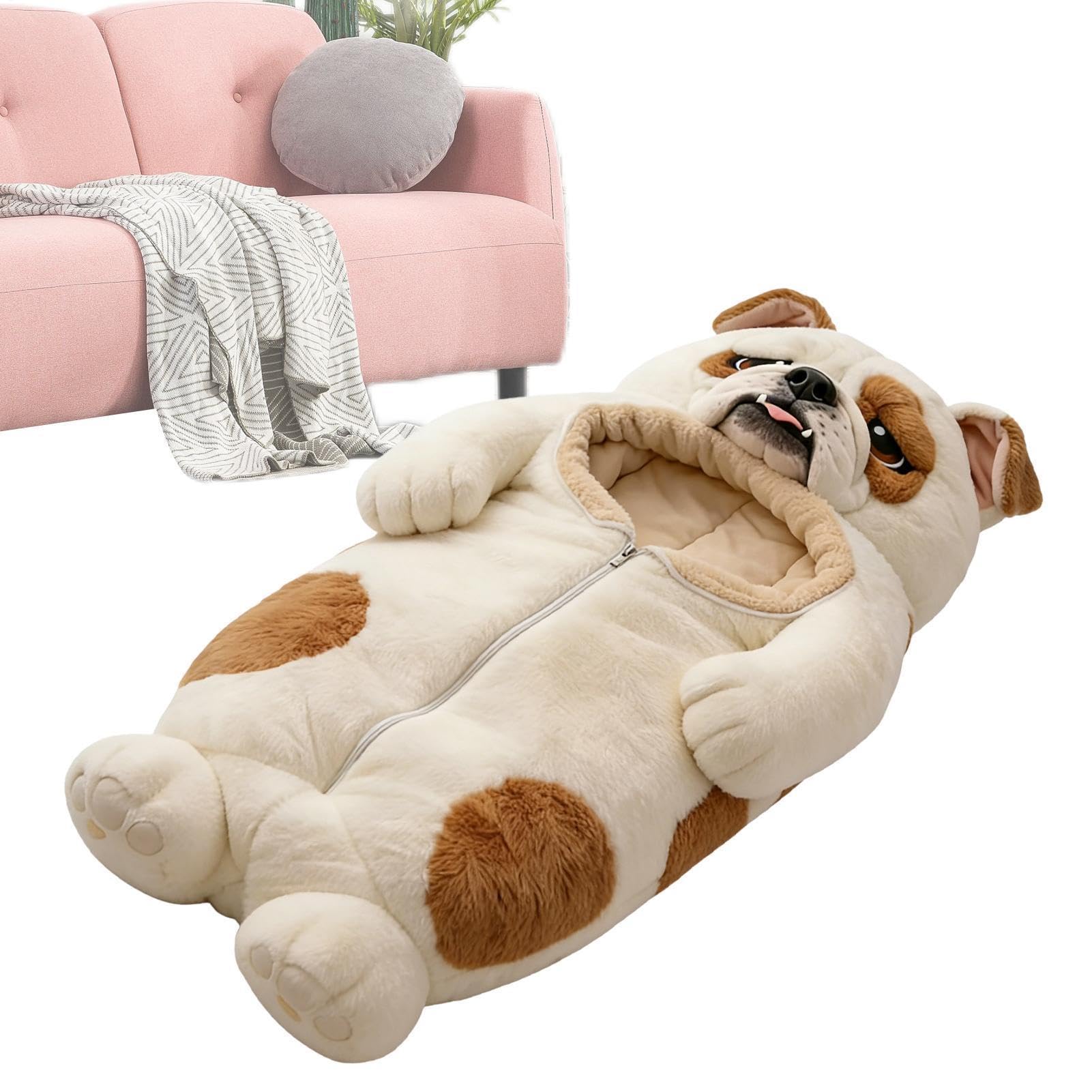 Dog Sleeping Bag for Adults, Adult Animal Sleeping Bag, Giant Plush Envelope Design for Camping & Sleepovers, Dog Themed Warm Blanket For Home, Camping, Travel Living Room Dorm — view 12