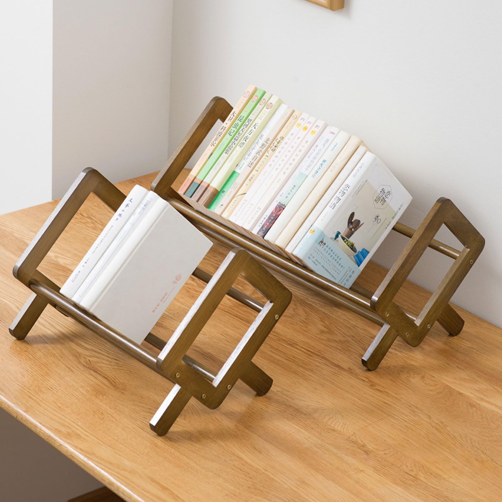 Boekenkast Creatieve Boom Boekenplank Bamboe Ruimtebesparende Boekenplanken Verticale Vloerstaande Boek Opbergrek Organizer voor Weergave van CD's staand rek Boekenkast Creatieve Boom Boekenplank Bamboe Ruimtebesparende Boekenplanken Verticale Vloerstaande Boek Opbergrek Organizer voor Weergave van CD's staand rek