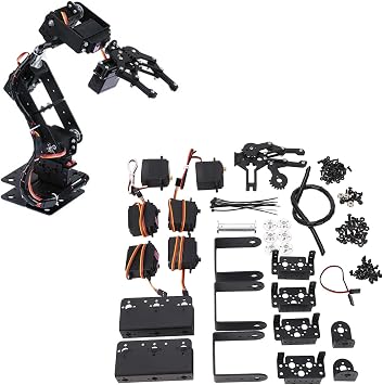 SEAFRONT Robot Mechanical Arm Claw Kit 6 Servo Motors Smart Robotic Arm Building Toy Industrial Robot Manipulator