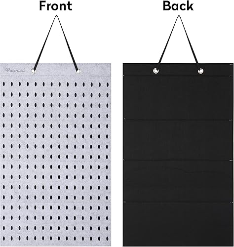 Miniatura 3 de PACMAXI Organizador y exhibición de dijes para zapatos, soporte de pared con 224 agujeros para decoración de zapatos