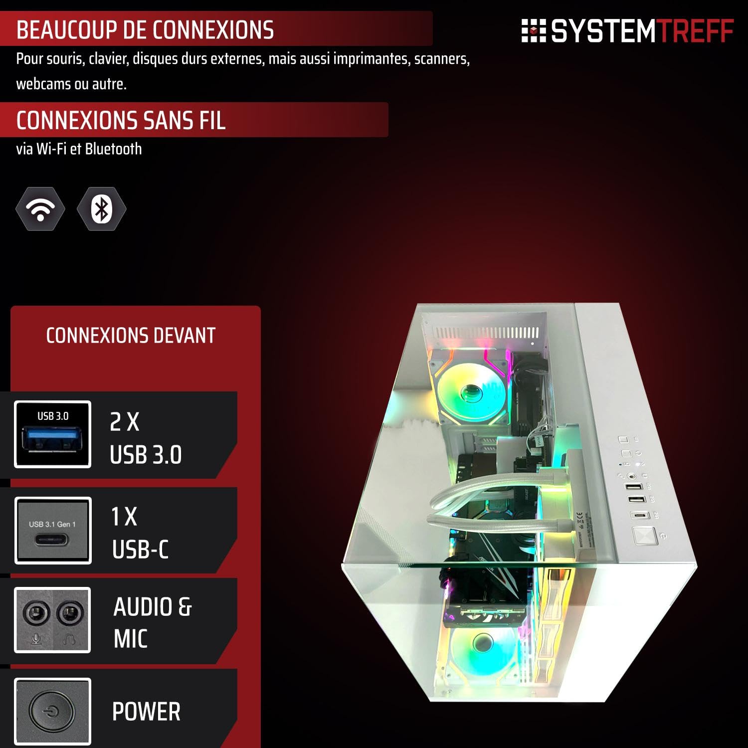 SYSTEMTREFF PC Gamer High-End - AMD Ryzen 9 9950X3D - RTX 5080 16Go