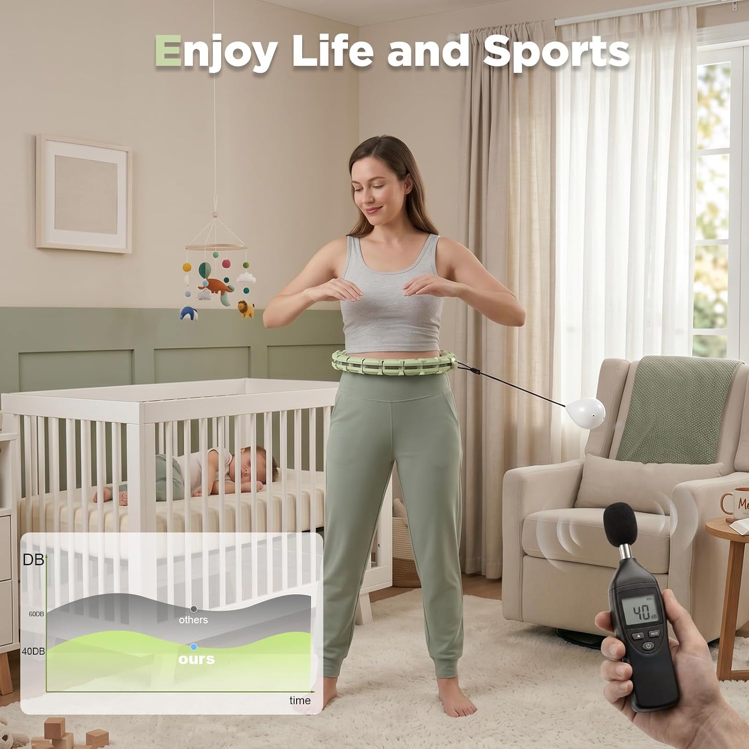 Weighted Infinity Fitness Hoop for Adults, Women and Beginners