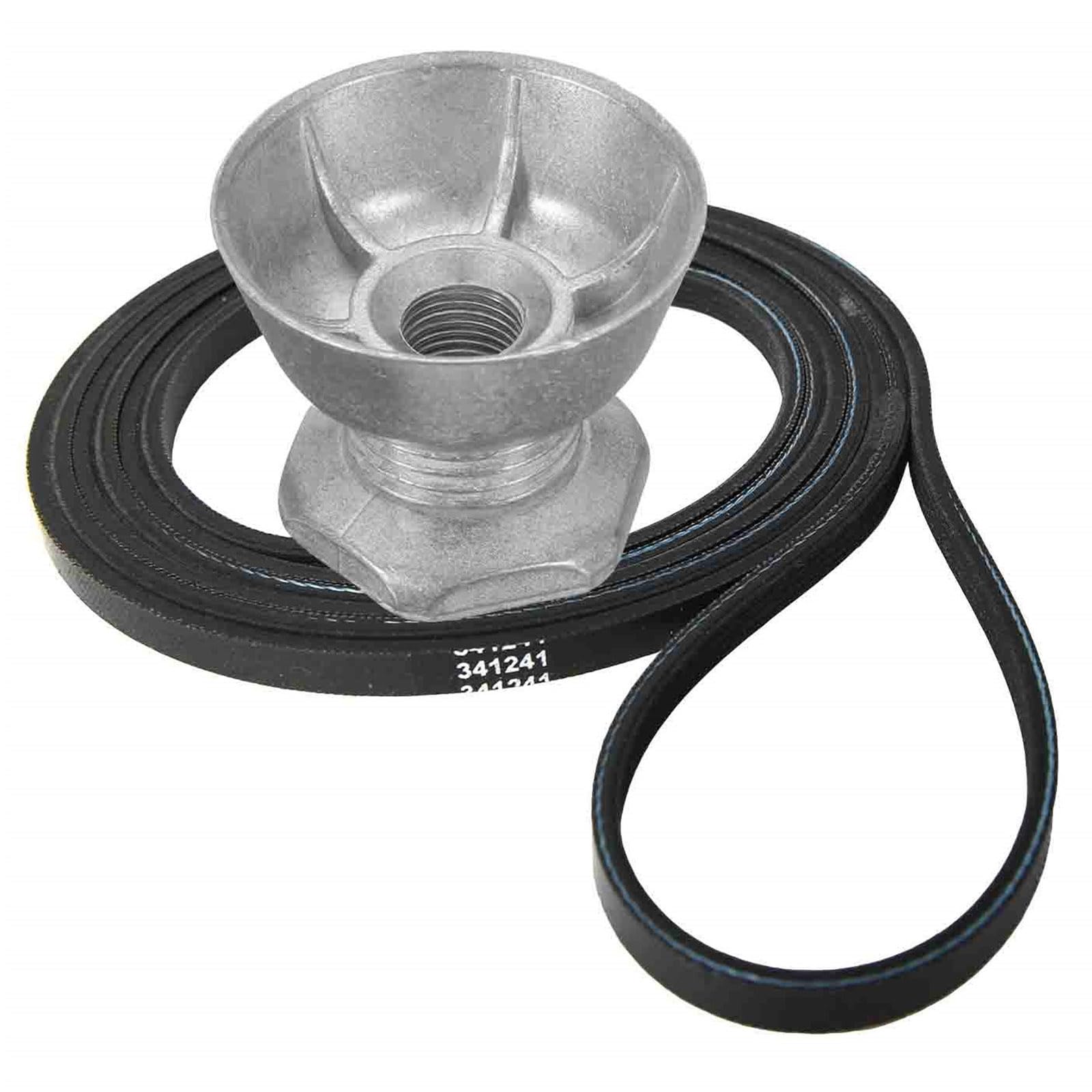 Shurhome Dryer Belt 341241 and Motor Pulley 80661 Suitable for Efficient Clothes Drying with Quiet Operations Dryer Belt