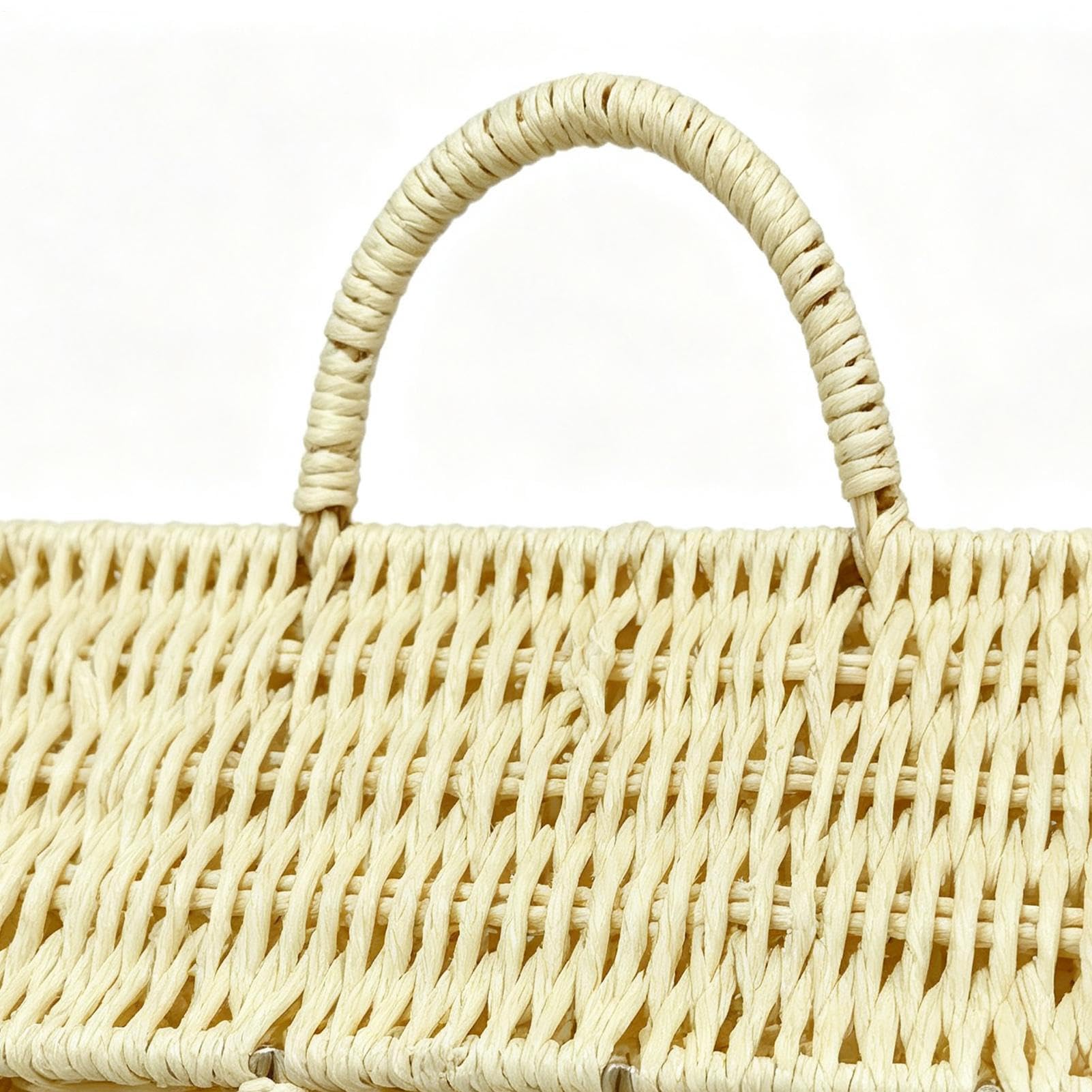Cesto portaoggetti intrecciato a forma di casa con coperchio, ideale per casa, matrimonio, cucina, camera da letto, cameretta dei bambini e fattoria