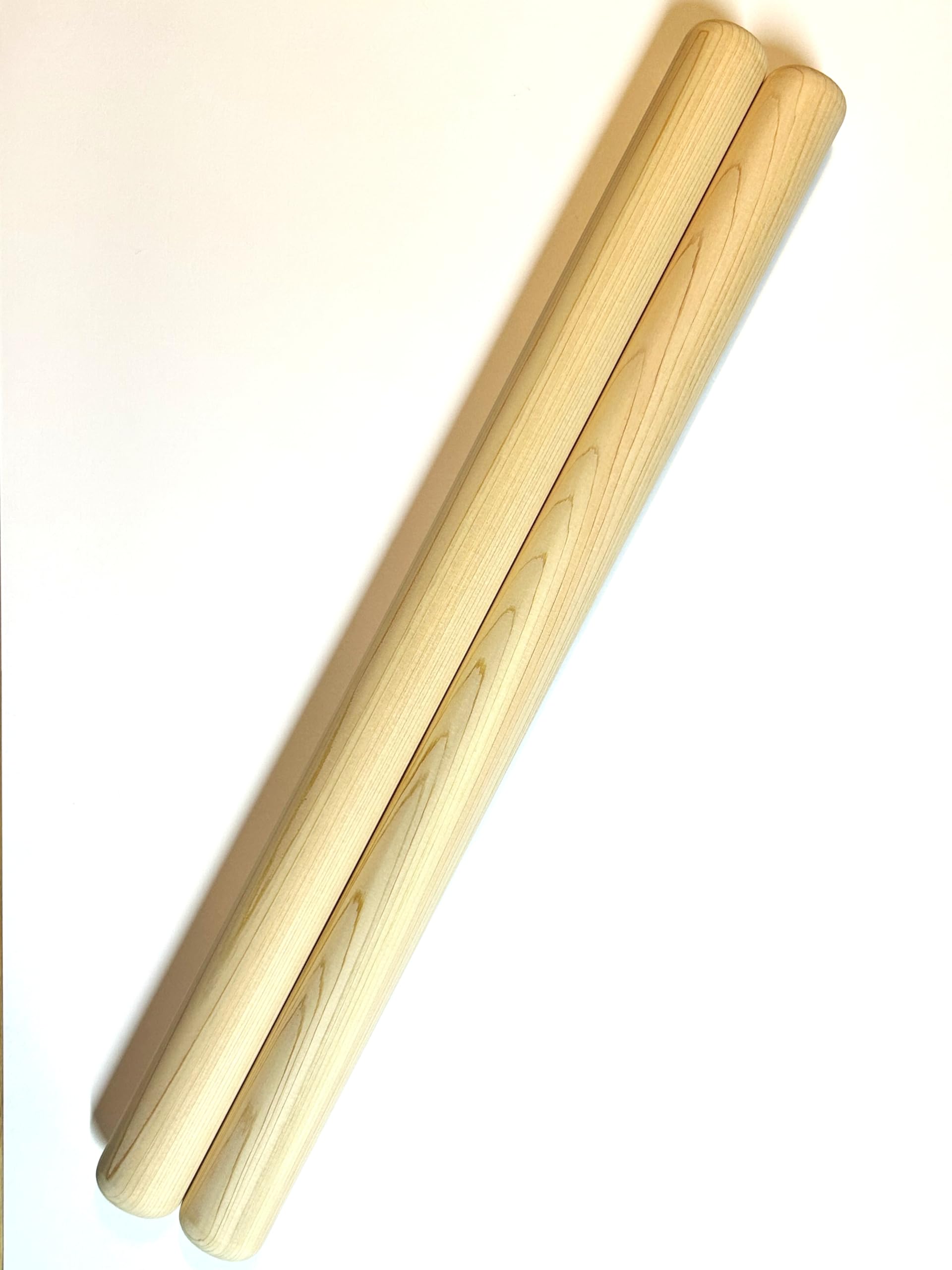 Hinoki Cypress Wood Taiko Drumsticks (35mm x 500mm / 1.38" x 19.69")