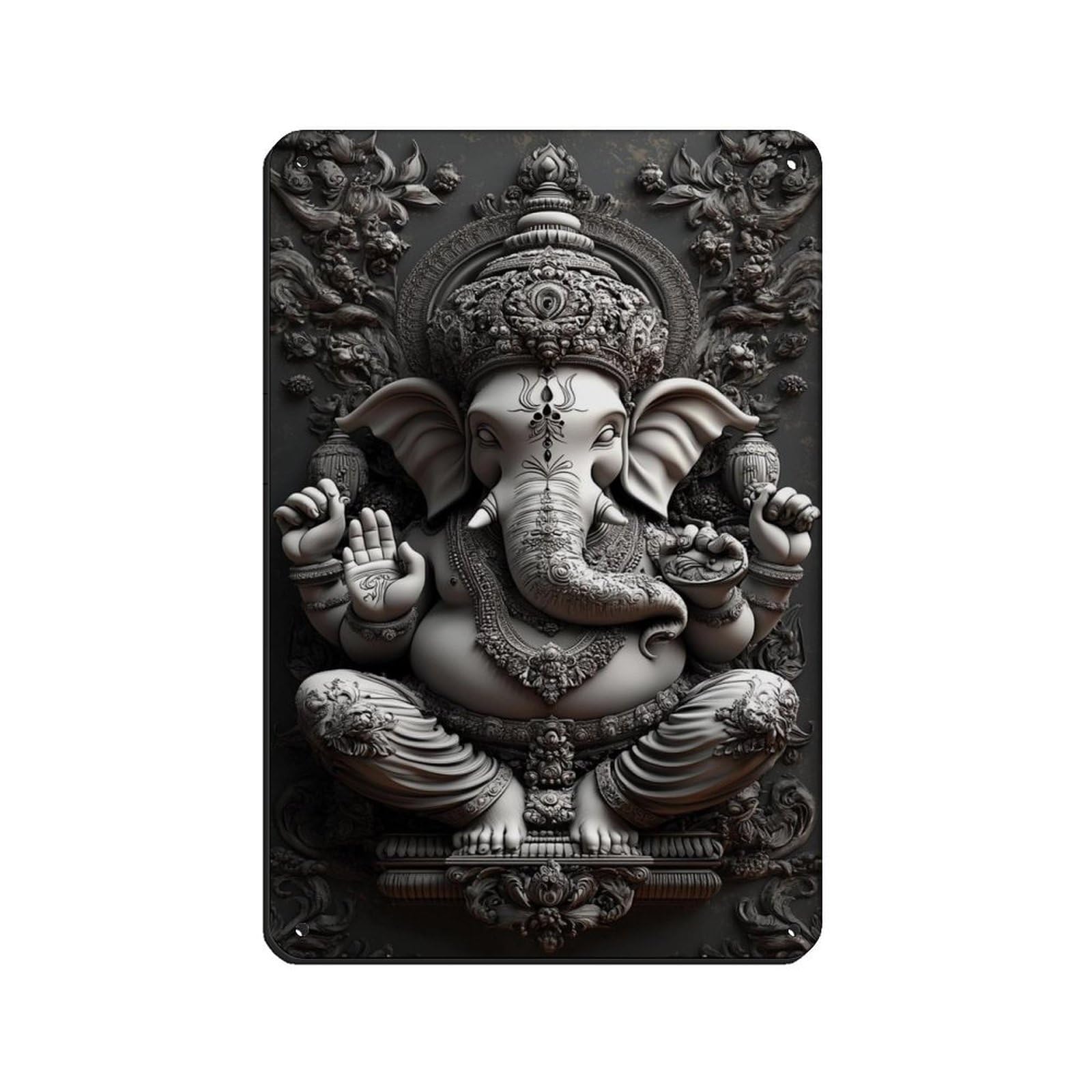 Ganesh Art Tin Sign Vintage Metal Pub Club Cafe Bar Home Wall Art Decoration Poster Retro 8x12inch(20x30cm)