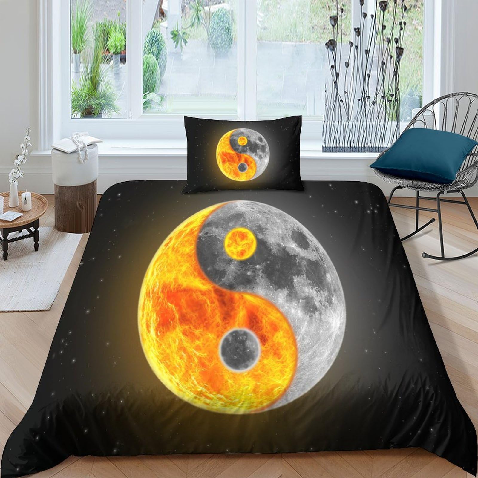 Funda nórdica de Tai Chi 3D microfibra suave 135x200cm con fundas de almohada para niños single 1