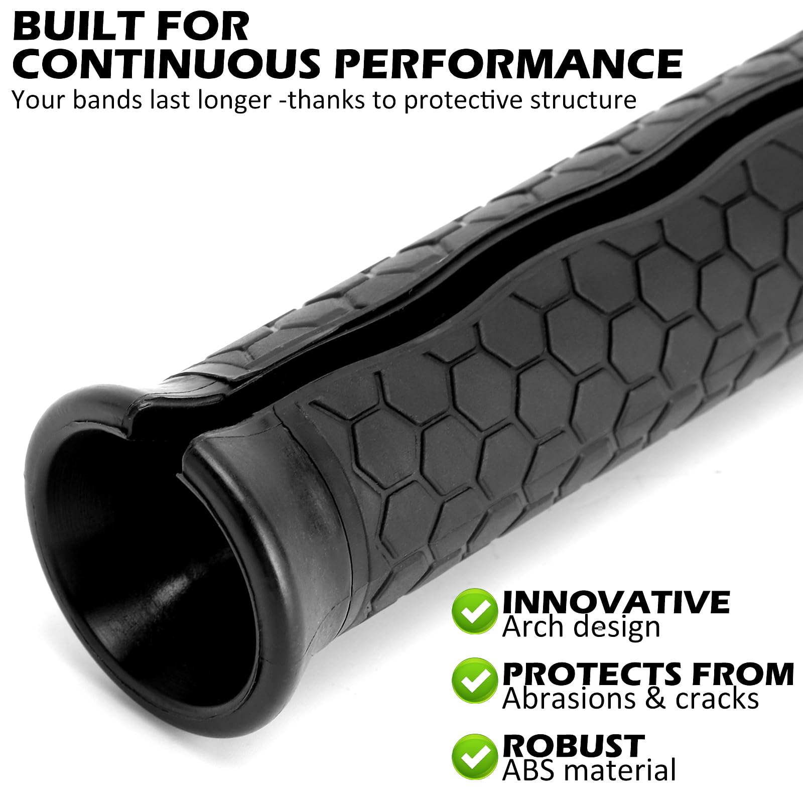 Griffe für Fitnessbänder Fitnessband Griffe Fitnessbänder Widerstandsbänder Kabelzug Griff - rutschfestes ABS/TPR Paar, komfortable Training Griffes als Fitness Zubehör für Home Gym Krafttraining