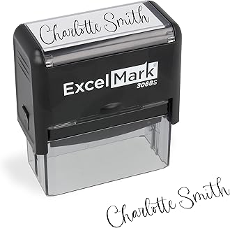 ExcelMark Custom Signature Stamp - Self Inking - Extra Large