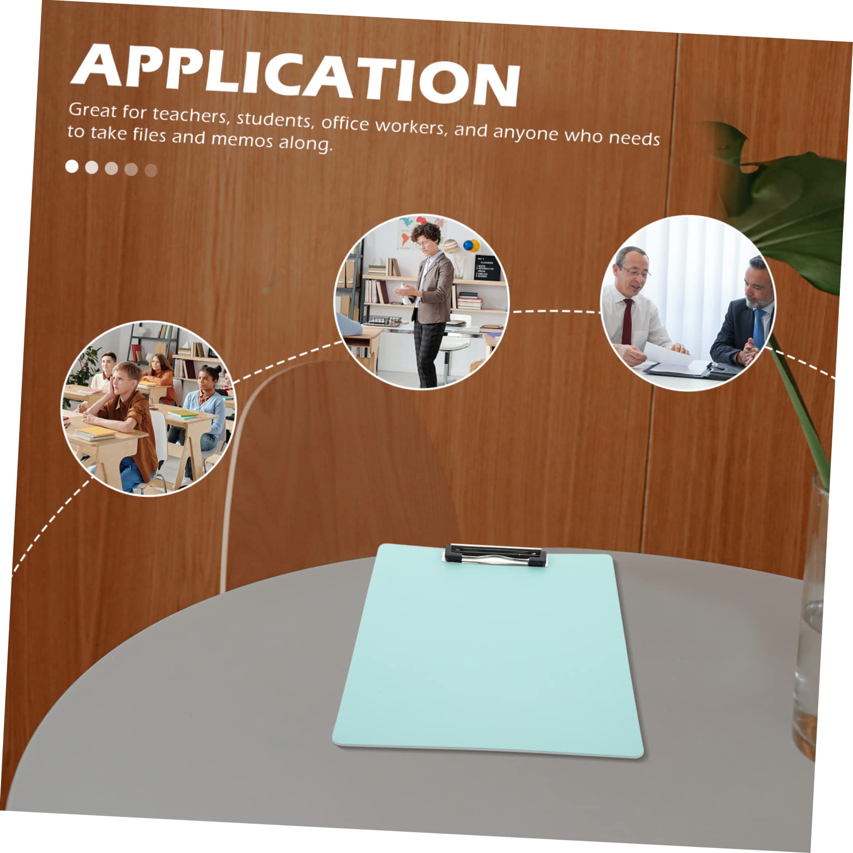 DOITOOL Portapapeles De Plástico De Tablero Portátil Resistente Y Flexible Para Oficina Estudiantes Y Profesores Para Almacenamiento Y Escritura Móvil 2 Piezas X 5