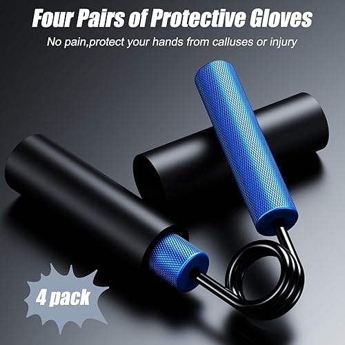Miniatura 5 de Entrenador de fuerza de agarre, paquete de 4, fortalecedor de agarre de mano de metal de 50 libras a 200 libras, ejercitador de antebrazo