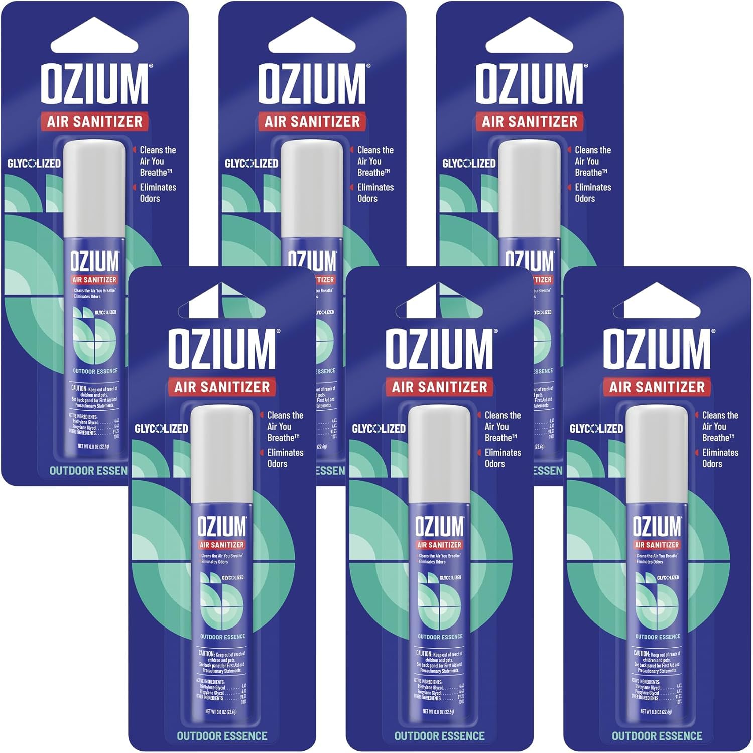 Ozium Air Sanitizer Odor Eliminator for Homes Cars Offices and More Outdoor Essence 0 8 Oz Pack of