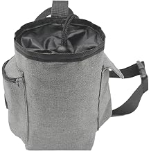 Climbing Chalk Bag Bouldering Chalk Bag, Adjustable Belt with Drawstring Pocket for Rock Climbing Gymnastics Weightlifting, Portable Magnesium Chalk Storage for Training, Gray