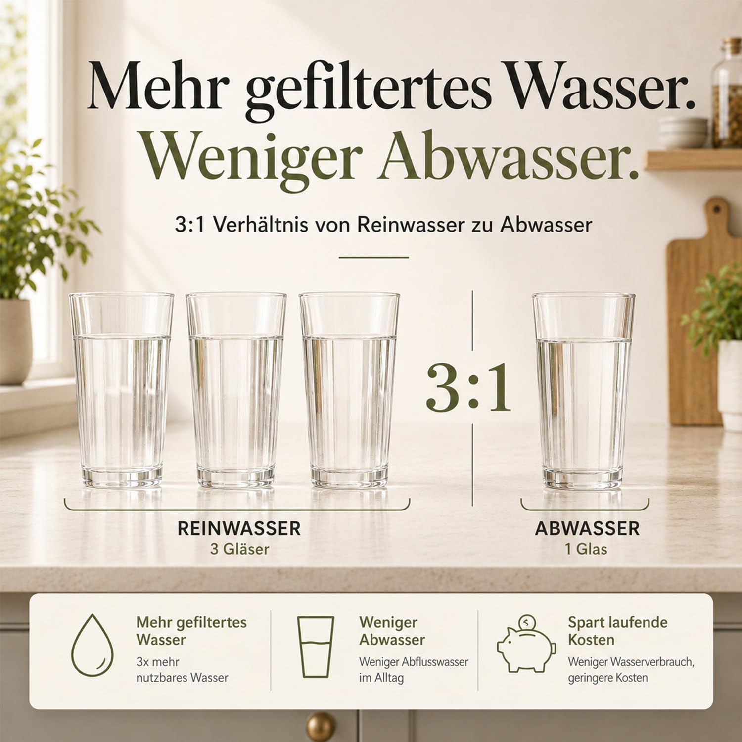Frizzlife 1200GPD Umkehrosmoseanlage, NSF/ANSI 42&58&372-Standards Untertisch Osmoseanlage, Entkalkungsanlage RO System, Reduziert TDS & PFAS, 3:1 Rein zum Abfluss, Intelligenter Wasserhahn, PD1200