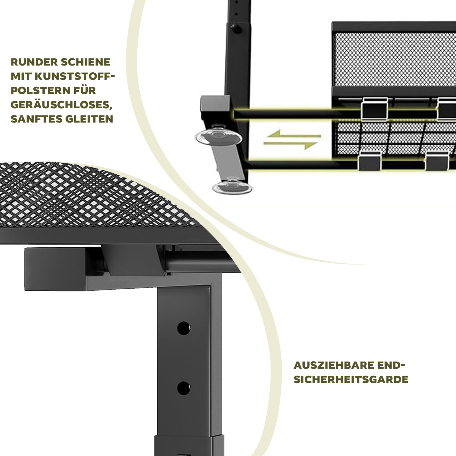 Ausziehbarer Schrankorganizer, 2-stöckiger Metallkorb mit Mesh-Schubladen für Küche (Untertisch), Bad, Vorratsschrank