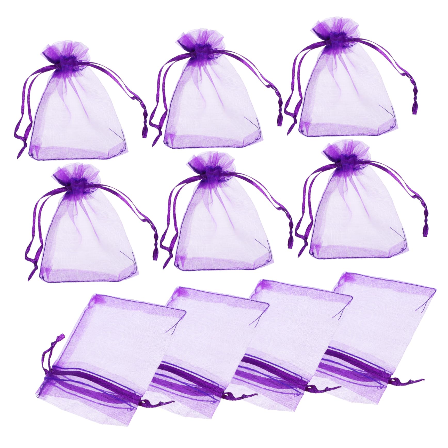 OSOLADY 100pcs Lavender Sachet Bags Empty Organza Mesh Scent Bags for Fragrance and Items for Home Decor and Closet Freshening