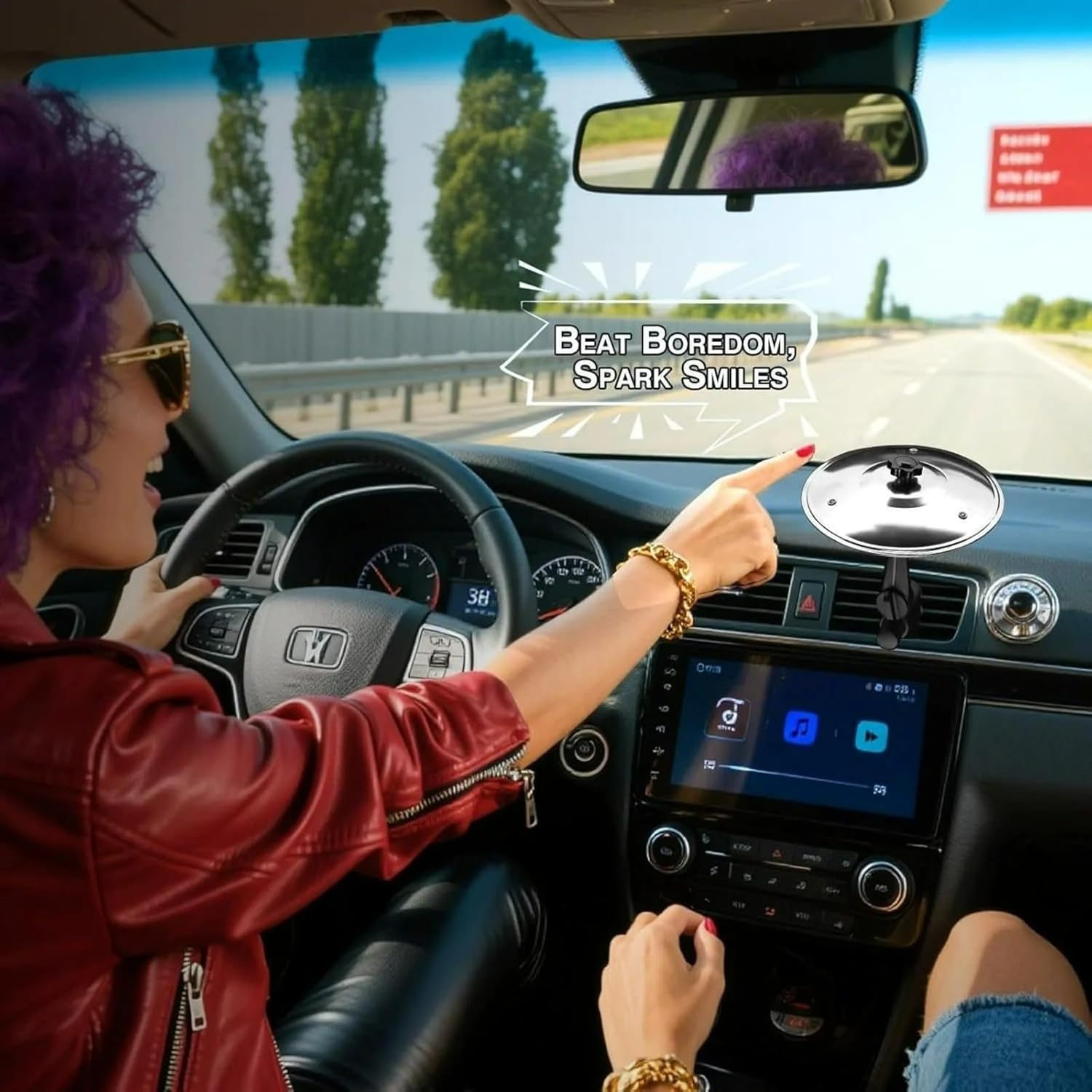 Two sets of hand-held cymbal ornaments for car air conditioning vents