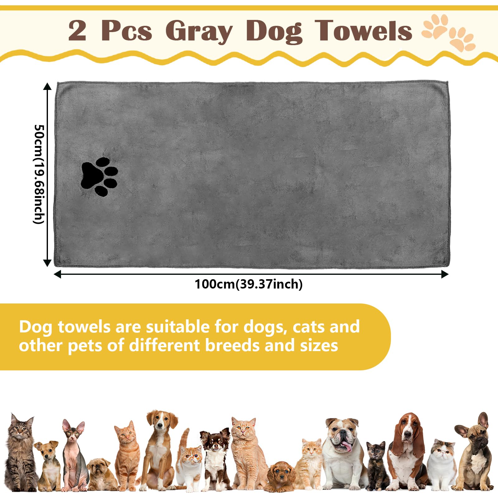 2 Pack Dog Towel - Image 2