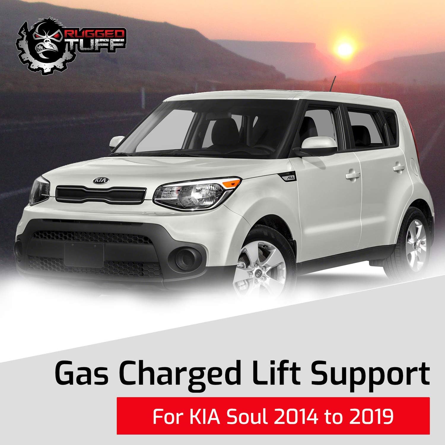 Rugged TUFF RT291030 Liftgate Lift Supports Rear Hatch Shocks Struts Gas Springs Arms Compatible with 2014-2019 Kia Soul, Soul EV, Pack of 2