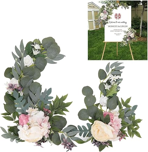 Miniatura 4 de Fydun 2-Pack Hanging Flower Decoration Abs Artificial Decorative Arch Flower Tape Bandage for Wedding Wide Range of Uses