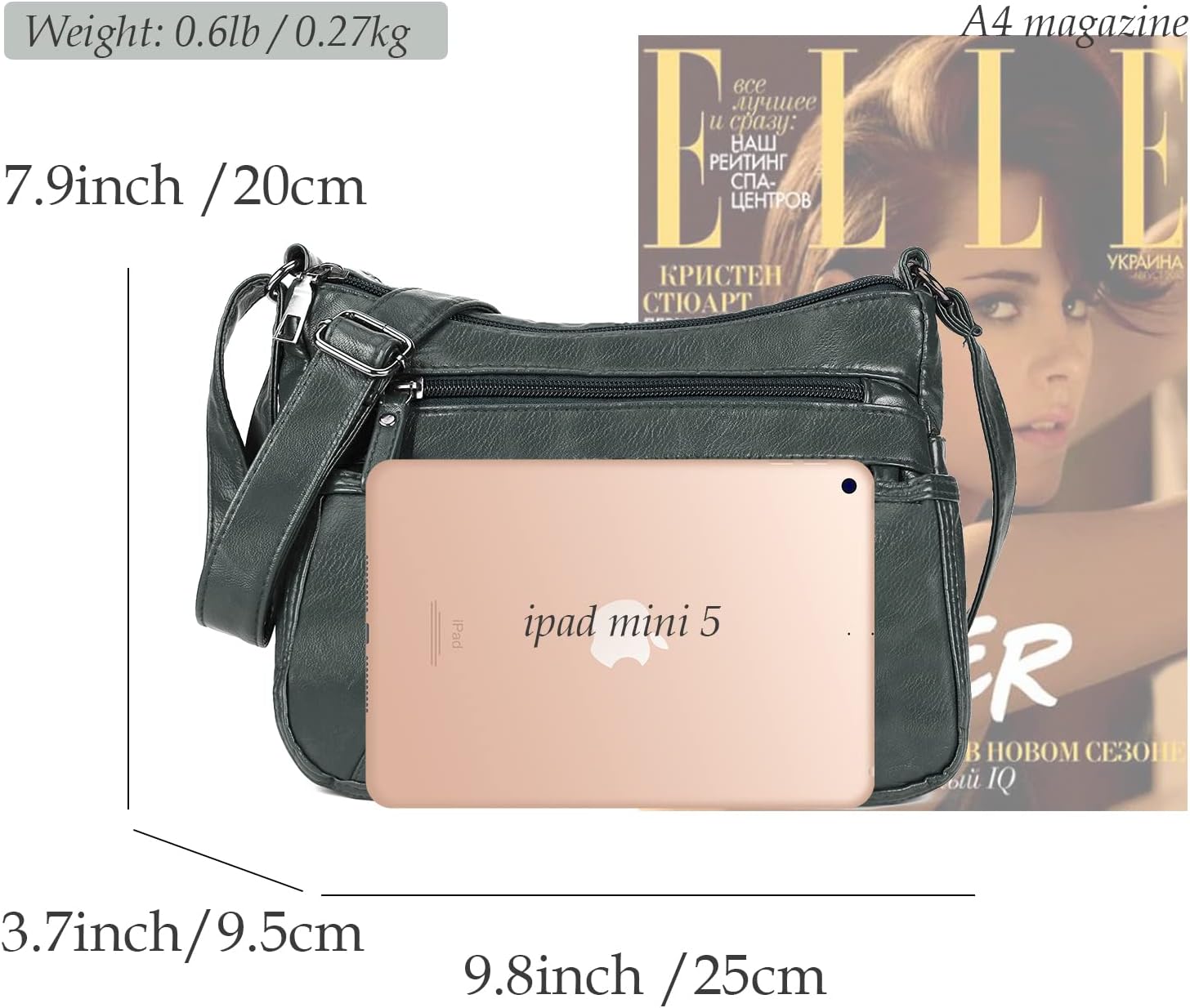 Gladdon Small Crossbody Bags for Women Leather Shoulder Purses Vegan Womens Cross body Bag Lightweight | Small, Leather, Vegan, Womens, Lightweight - Image 4