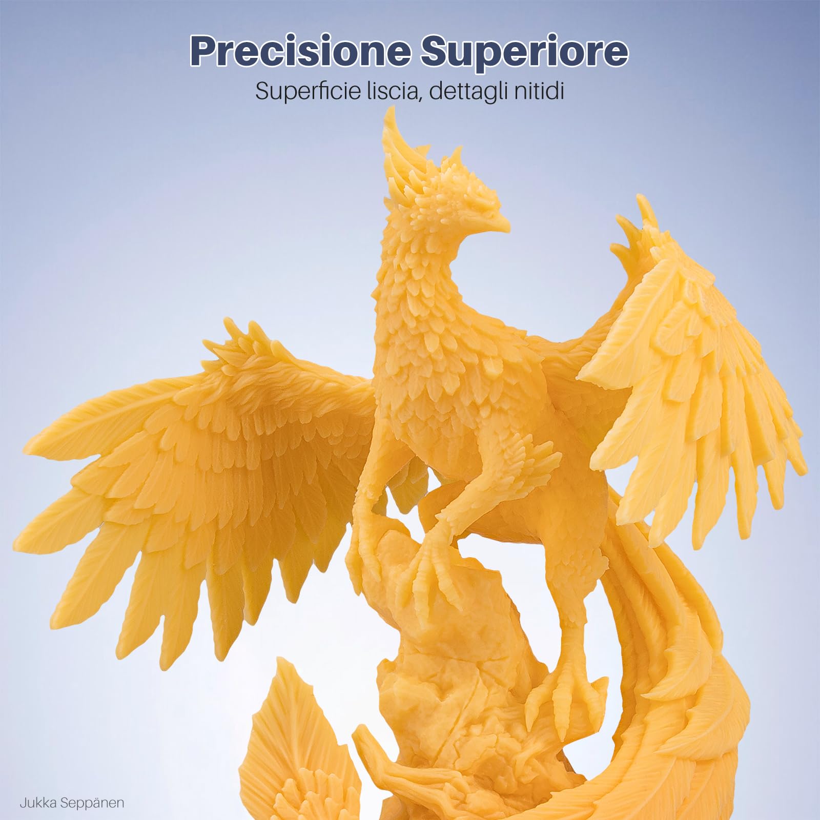 ELEGOO Resina Lavabile in acqua Potenziata 2.0, Resina 3D a 405 nm a Polimerizzazione UV con Basso Restringimento e Maggiore Precisione per Stampante LCD 3D, Giallo 1000G