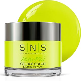 SNS Nail Dip Powder, Gelous Color Dipping Powder - Salut! (Yellow, Cream) - Long-Lasting Dip Nail Color Lasts 14 Days - Low-Odor & No UV Lamp Required - 1 OZ