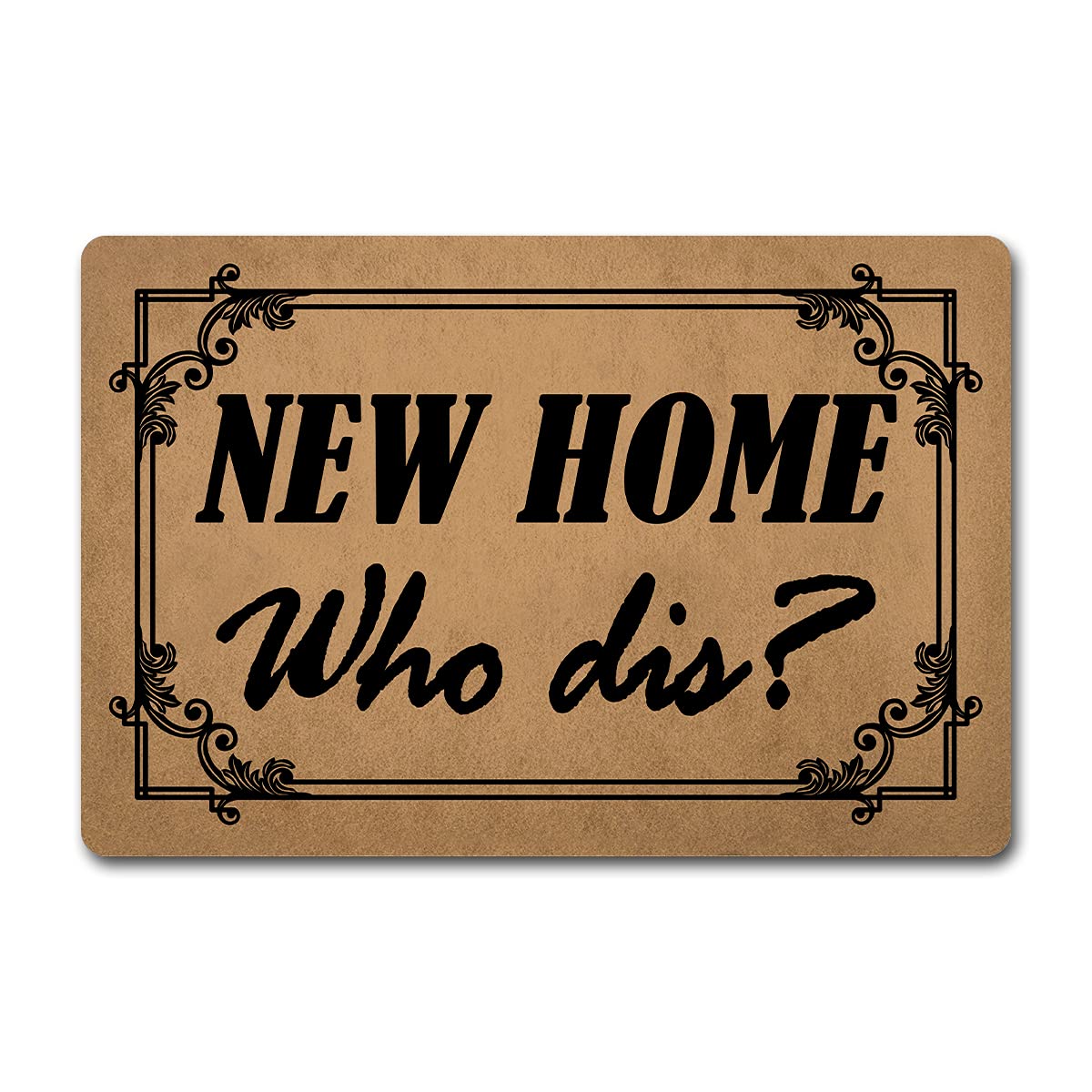 Welcome Mat with Rubber Back 23.7"(W) x 15.9"(L)New Home Who Dis Doormat for Entrance Way Decorative Mats for Front Porch Personalized Entry Door Mat House Warming Gift Door Mat Prank Gift Area Rugs