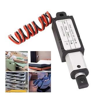 Mini Linear Actuator, Aluminum 24VDC 70N Thrust 8mm s Speed 15mm Stroke Linear Motion Actuator for Sofa Recliner Robot Home Automation Agricultural