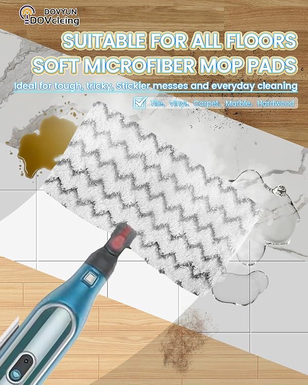 Dovcleing 2 Pack Steam Mop Replacement Pads for Shark Lift-Away & Genius Steam Mop S3973D,S5003D, S5001,S6002, S6002C,S6003C, S5002Q, S5003A, S5003CO, S5004, S5004W, S6001WM,etc. by Dovcleing - Image 5