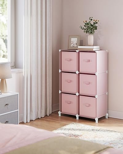 Miniatura 3 de SONGMICS Organizador de almacenamiento con cajas de almacenamiento, organizador de 6 cubos, 6 contenedores plegables de tela no tejida,