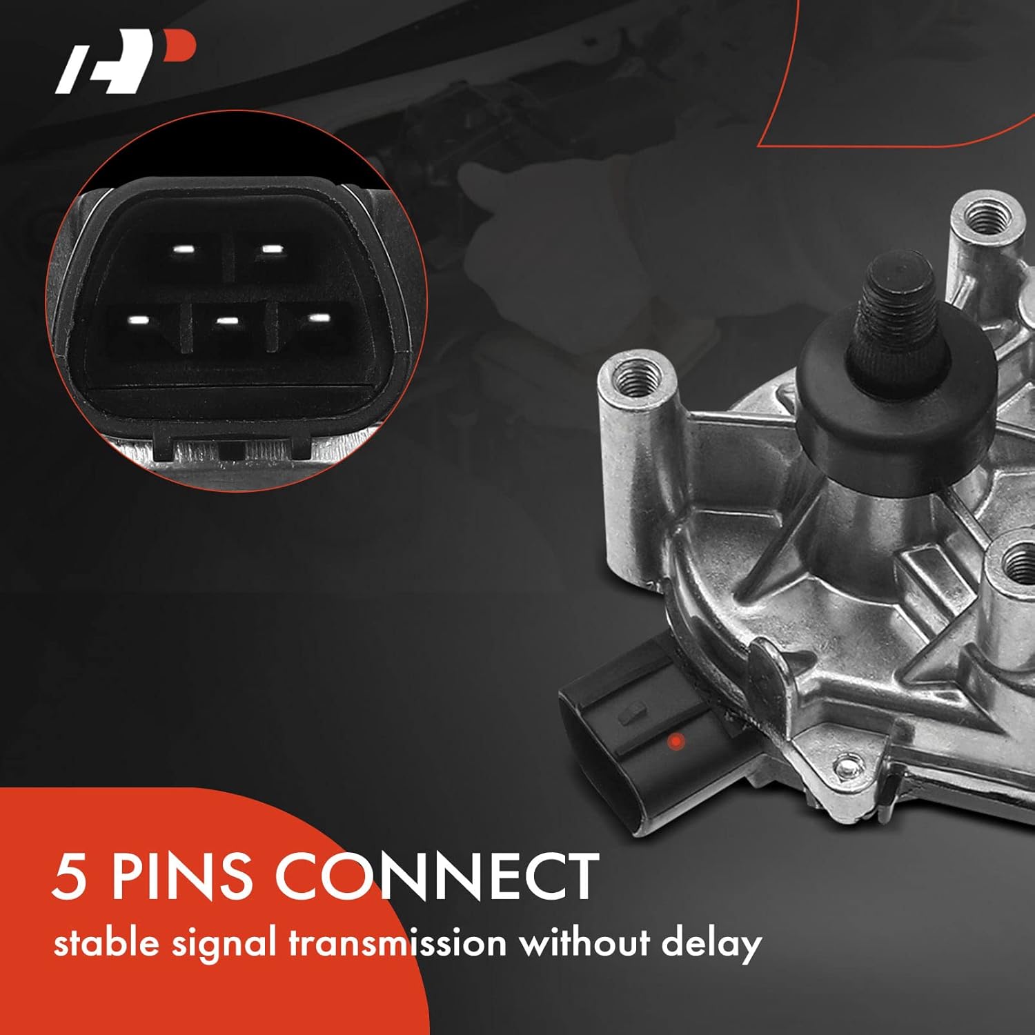 A-Premium Front Windshield Wiper Motor Compatible with Acura TSX 2009-2014 & Honda Accord 2008-2012, Accord Crosstour 2010-2011, CR-Z 2014-2015, Crosstour 2012-2015, 5-Pin, Replace OE# 76505TA0A02