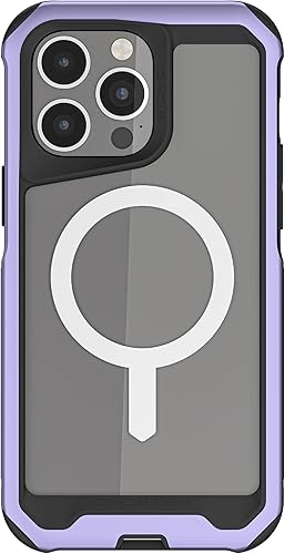 Miniatura 2 de Ghostek Atomic Slim - Funda protectora para iPhone 15 Pro Max, compatible con accesorios MagSafe, marco de metal de aluminio, funda de teléfono