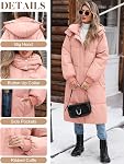 HEEKPEK Womens Long Winter Jackets Puffer Coats Quilted Thicken Warm Puffy Outwear Jacket with Hood and Pockets