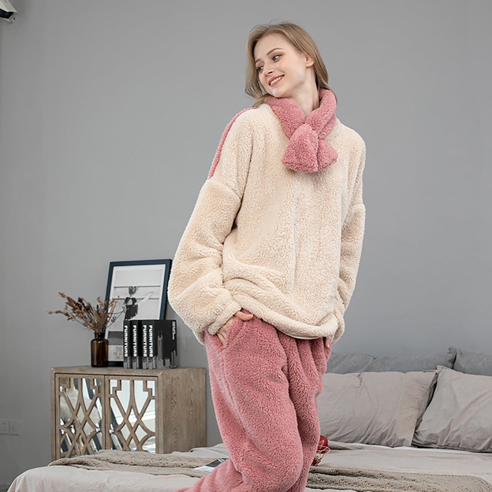Generisch Schwangerschafts Schlafanzug Damen Set Weicher Pyjama Mit Langarm Oberteil Hose Bequeme Nachtwässe Für Schwangere