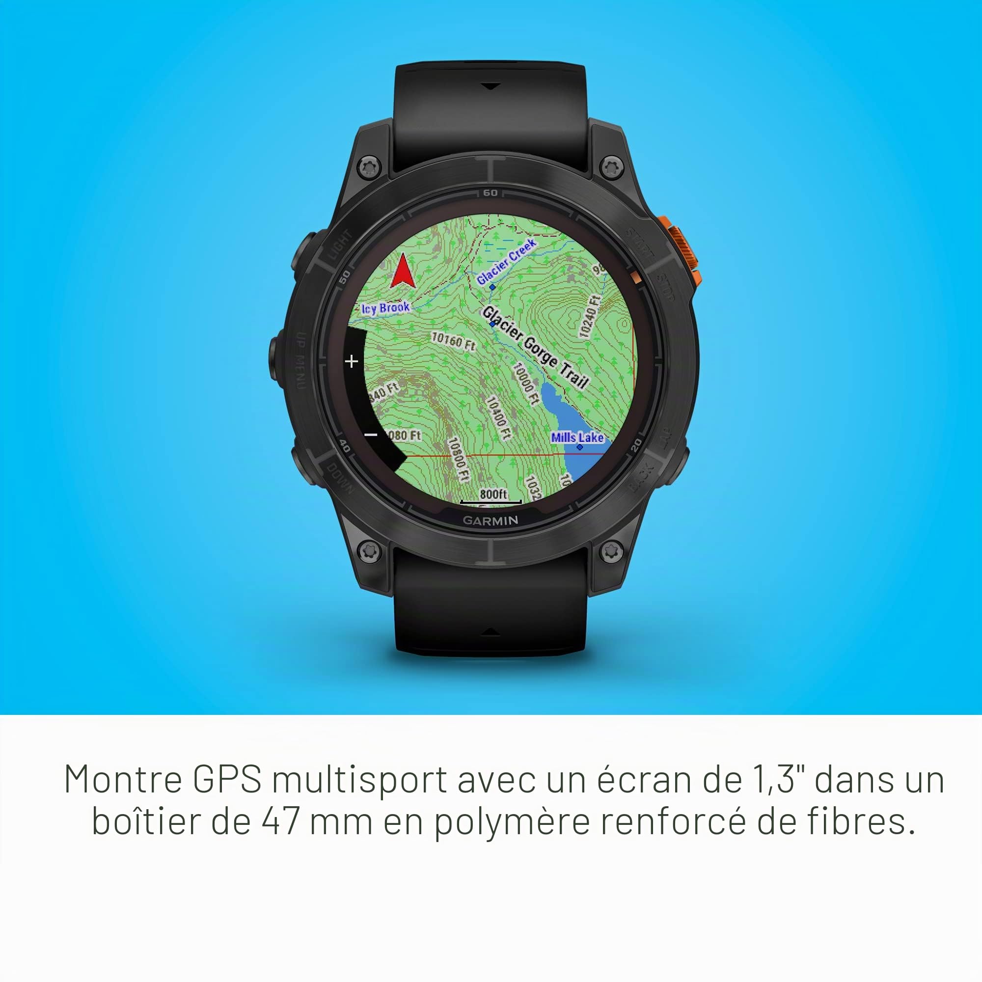 Garmin fēnix 7 Pro, Solar - Montre GPS Multisports connectée – Gray avec Bracelet Noir – Boîtier 47 mm (Reconditionné)