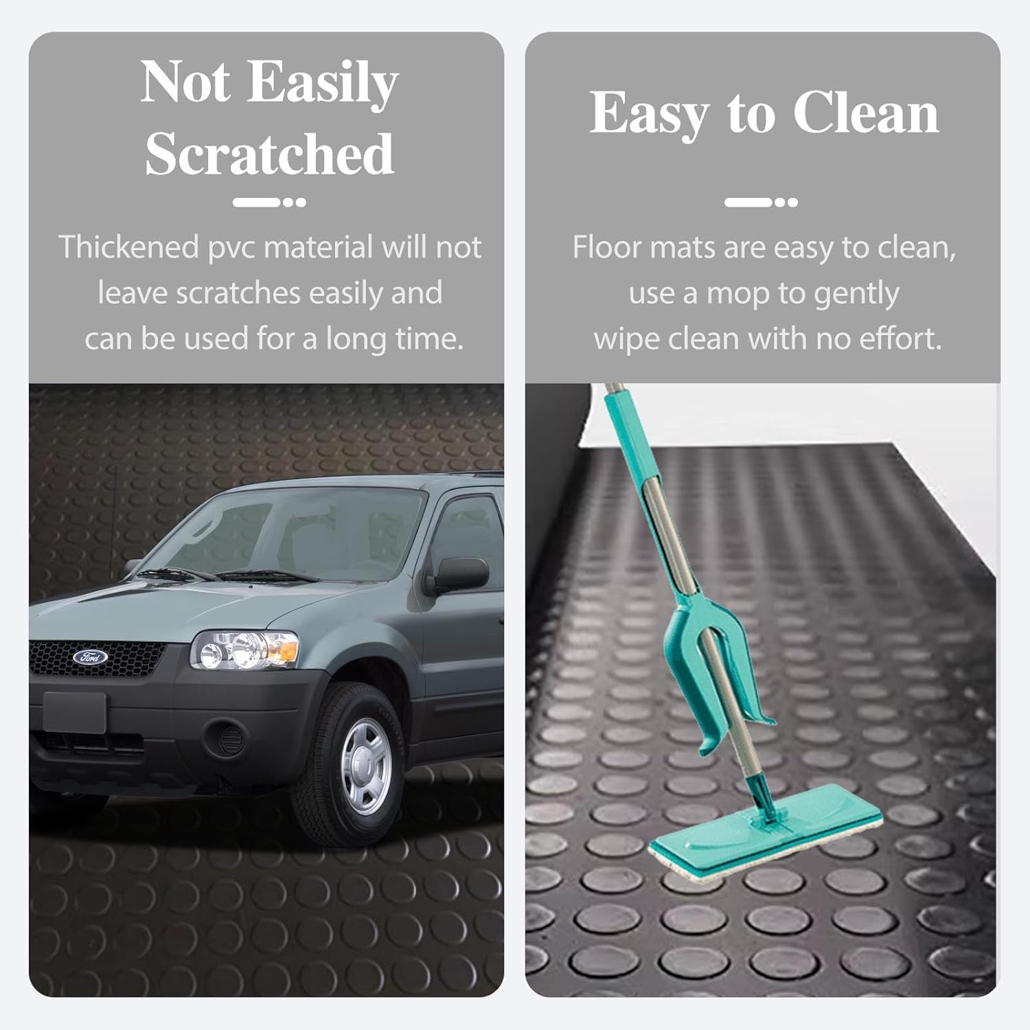 ガレージマット ガレージ用コイン柄ゴム製床材、 地下ジム用特大フロアマット、