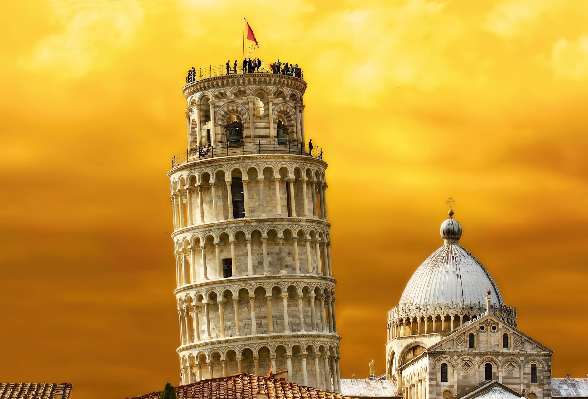 Puzzle 1000 elementów dla dorosłych Wieża Leaning Tower Pisa zabytki 75 * 50 cm