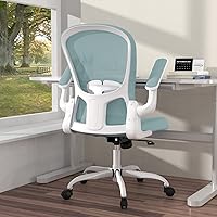 Vista 10 de Silla de oficina ergonómica, cómoda silla giratoria para oficina en casa, silla de escritorio de malla transpirable, silla de computadora de apoyo