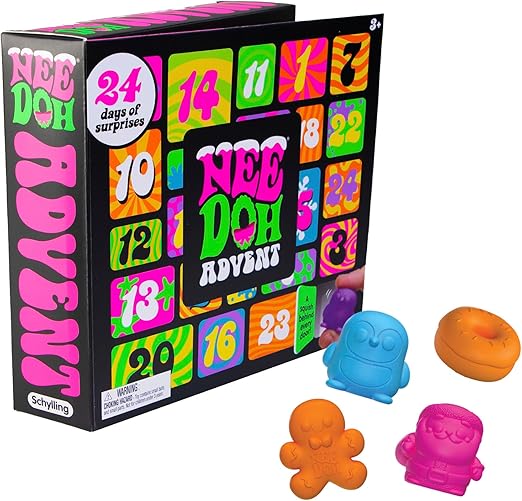 Schylling NeeDoh Squishmas Advent Calendar 24 Mini Squeeze Toys Schylling NeeDoh Squishmas Advent Calendar 24 Mini Squeeze Toys