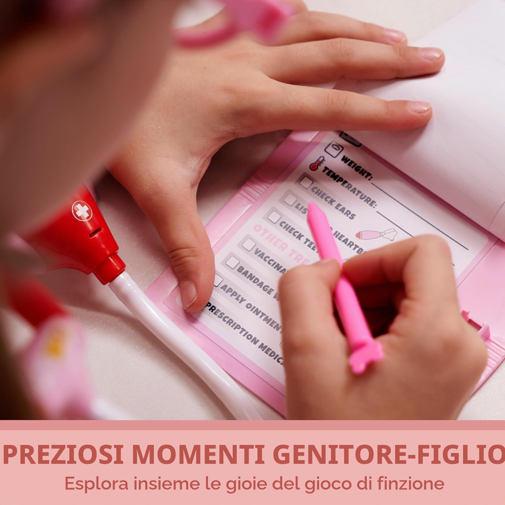 SYNCFUN Valigetta Dottore Bambini, Kit Veterinario di, Kit Dottoressa Bambina con Peluche Cane, Valigetta Dottoressa Bambina, Kit Dottore Bambino Adatto per 3 Anni +