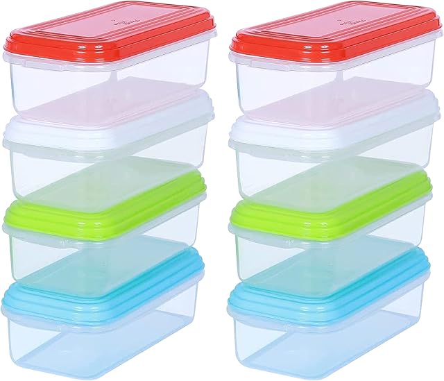ARSUK Baby Food Storage Freezer Containers Weaning Snack Pots - Toddler Feeding Bowls BPA Free - 250ml (Pack of 8)