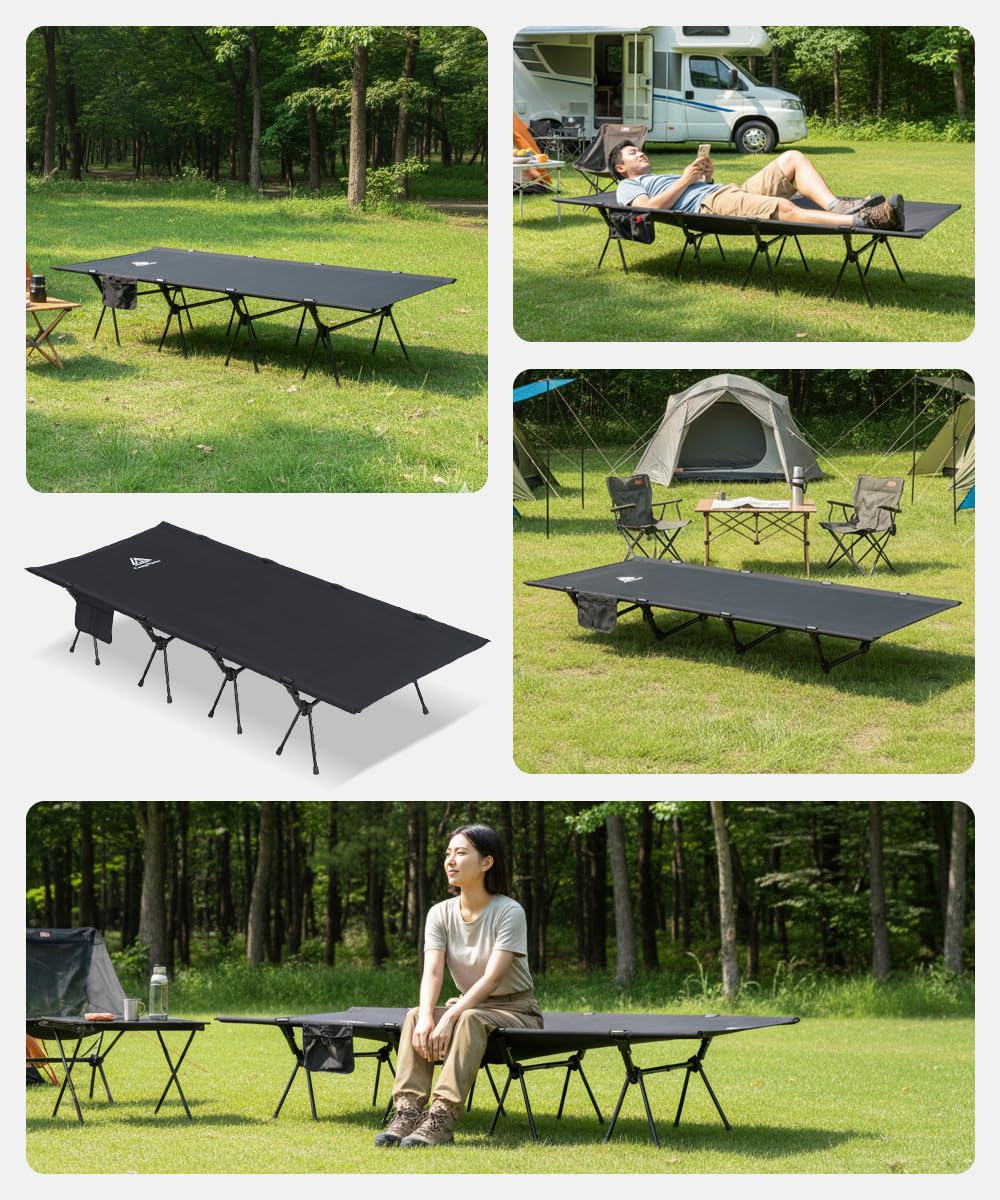 Amazon.co.jp: CampNacht 2WAY キャンプ コット 200cm*80cm【1000D