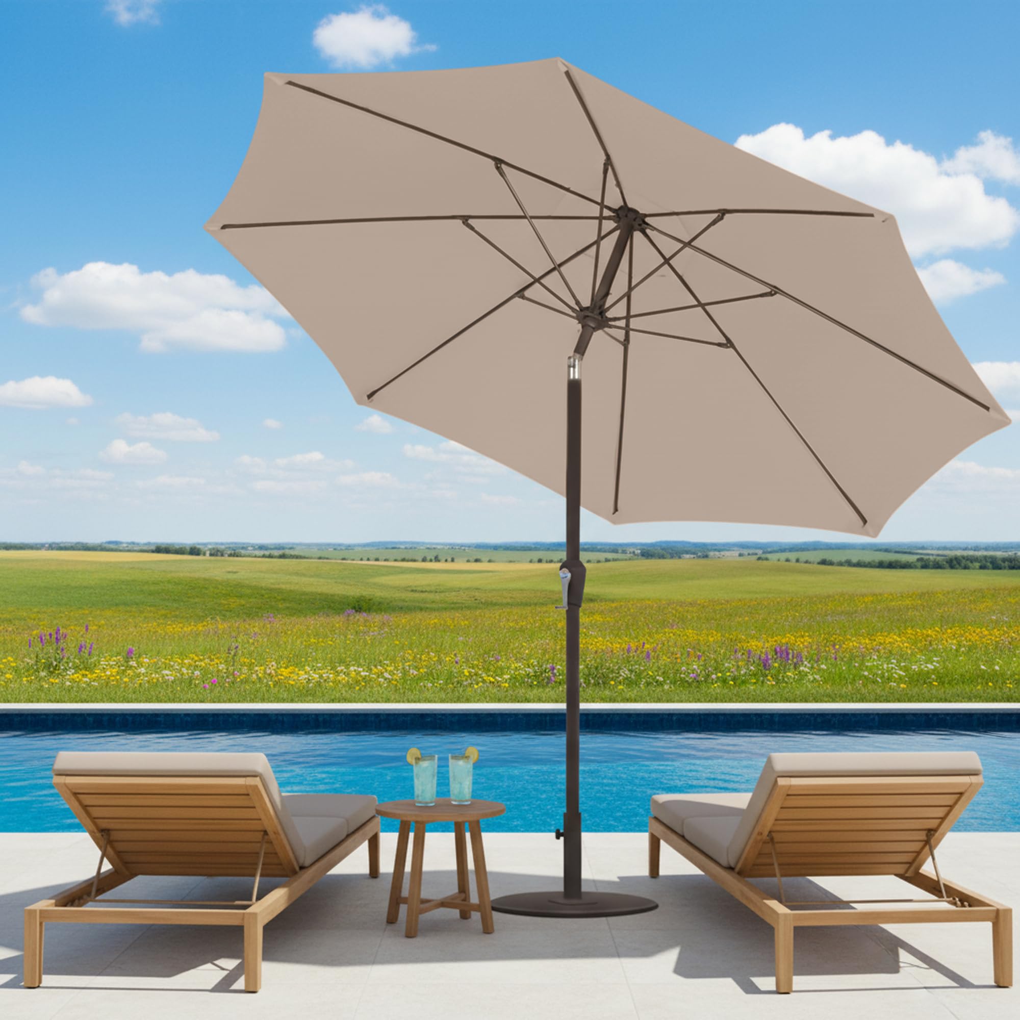 fiberglass patio umbrella sale Tobeos 11FT Umbrella, Outdoor with with 8 Sturdy Ribs,Market Table Umbrella with Push Button Tilt and Crank,Suit for Backyard,Garden,Pool,Deck : Patio, Lawn & Garden Size:5/0 hook - 8 pack Dollar Bill Graduation Cap burton women's snowboard boots deck use